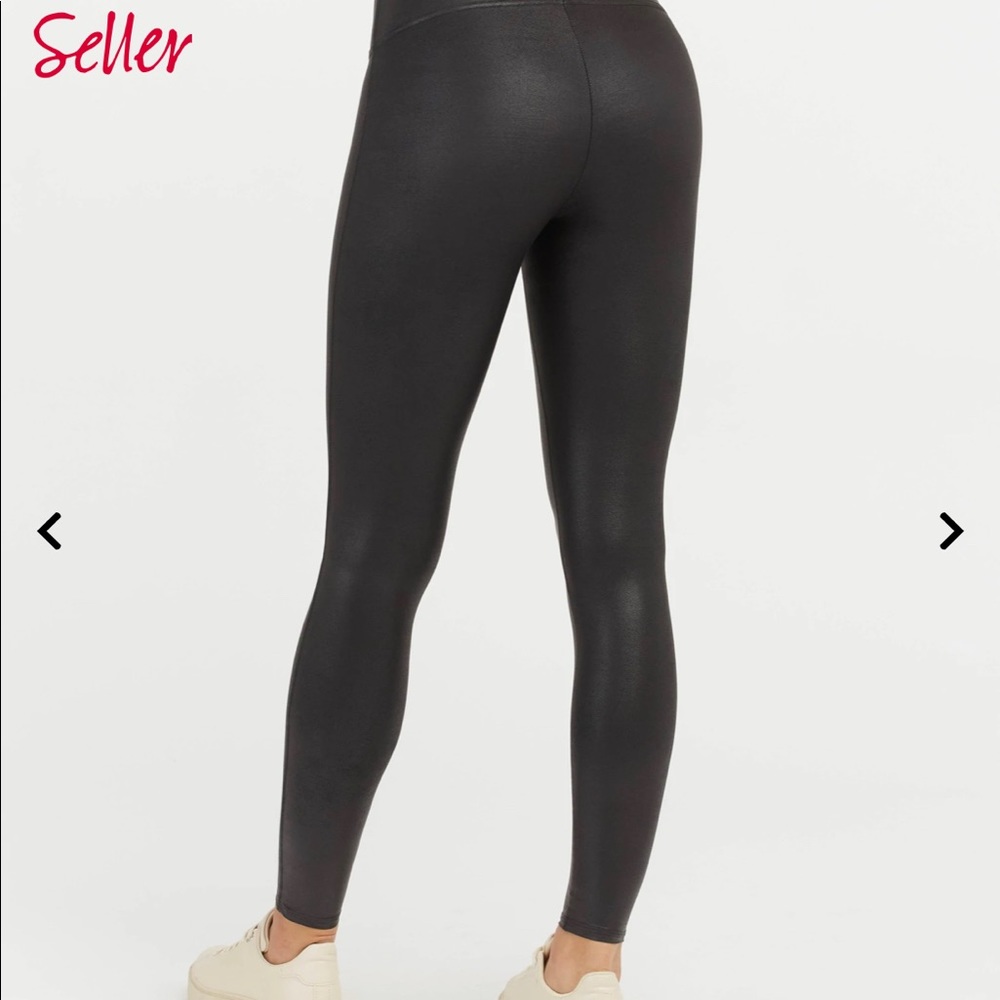 Spanx Faux Leather Leggings - small